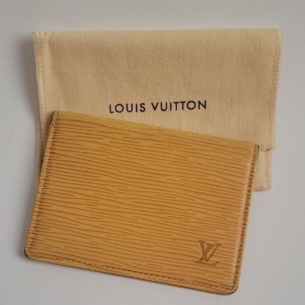 Louis Vuitton Card Holder in Mustard Yellow Epi Leather